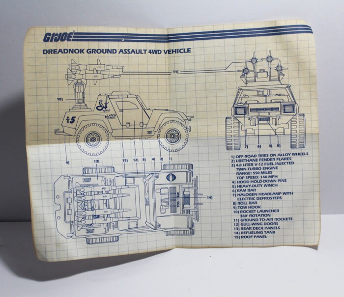 1986 GI JOE Dreadnok Ground Assault, Sears Exclusive complete with blueprints undamaged very nice   T5 - Image 5